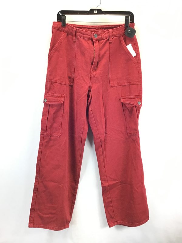 Pants Cargo & Utility By Shein In Red, Size: L on Sale