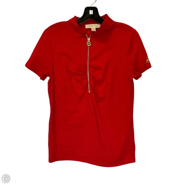 Top Short Sleeve By Michael By Michael Kors In Red, Size: S Online Hot Sale