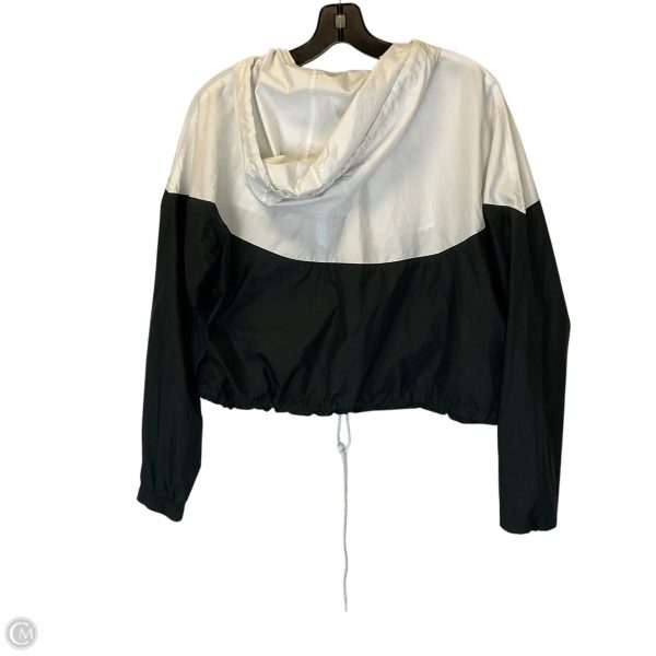 Athletic Top Long Sleeve Hoodie By Nike Apparel In Black & White, Size: M For Cheap - Image 2
