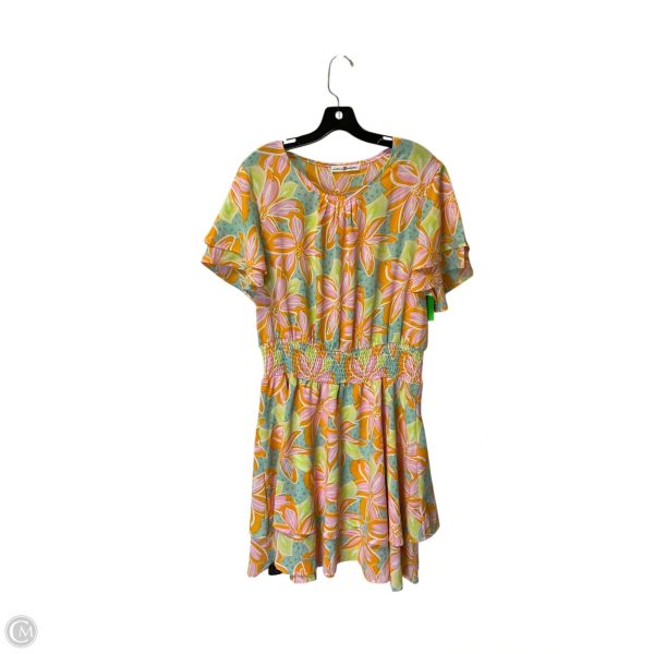 Dress Party Midi By Clothes Mentor In Orange & Pink, Size: Xl Online now