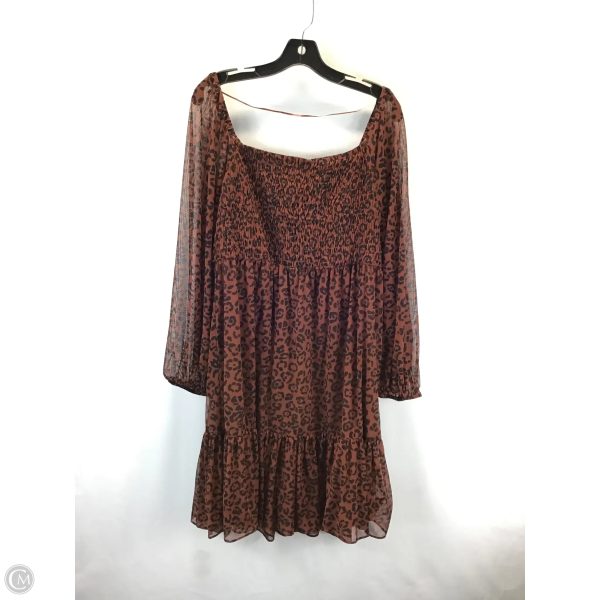 Dress Casual Midi By Taylor In Leopard Print, Size: Xl Hot on Sale