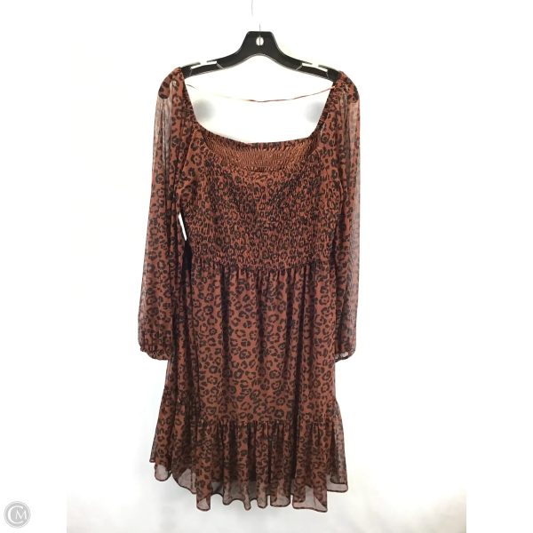 Dress Casual Midi By Taylor In Leopard Print, Size: Xl Hot on Sale - Image 2