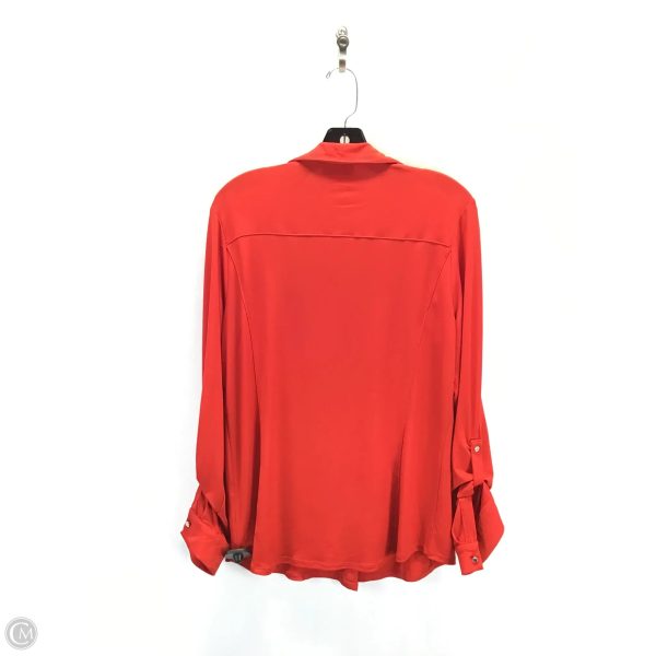 Top Long Sleeve By New York And Co In Red, Size: L Cheap - Image 2