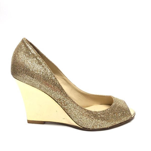 Shoes Luxury Designer By Jimmy Choo In Gold, Size: 5.5 Online
