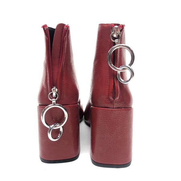 Boots Ankle Heels By Zara Women In Red, Size: 6 Cheap - Image 4
