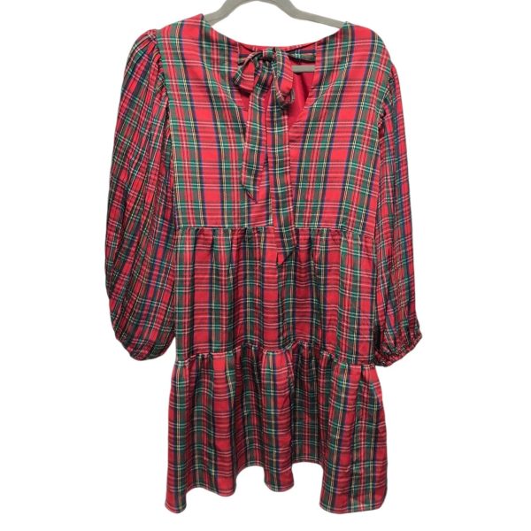Dress Casual Short By Julie Brown In Red & Silver, Size: S Discount - Image 2